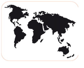 Pronty - Foam Stamps - World Map
