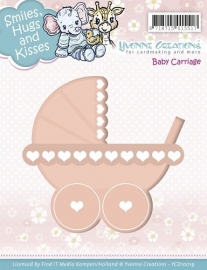 Yvonne Creations - Die - Smiles, Hugs and Kisses - Baby Carriage