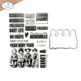 Elizabeth Craft Designs - Favorite Humans Stamp and Die set - CSD355