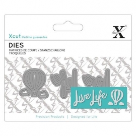 Xcut - Mini Sentiment Die (3pcs) - Live Life