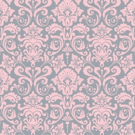 Teresa Collins - Timeless: Pink Damask Flocked