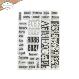 Elizabeth Craft Designs  - Every Day Memories - Calendar Elements Clearstamps CS446