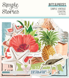 Simple Stories - Simple Vintage Coastal - Bits & Pieces (12717) 58 stuks