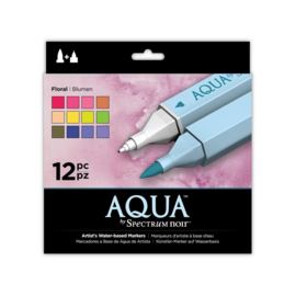 Spectrum Noir Aqua Markers 12 in een pak - Floral