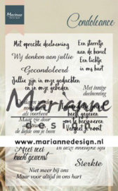 Marianne Design - Clearstamps - Condoleance (NL)
