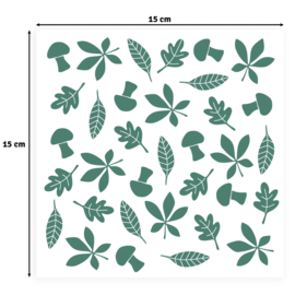 Vaessen Creative • Stencil by Carla Creates Leaves 15x15cm - CAR0510