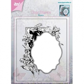 Joy!crafts - Clearstamp - Bloem met lijstje