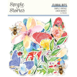 Simple Stories - Simple Vintage Linen Market Floral Bits & Pieces (22723)