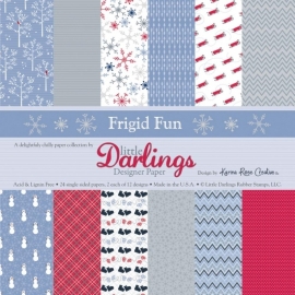 Little Darlings Paper Pad - Frigid Fun - 15,2 x 15,2 cm