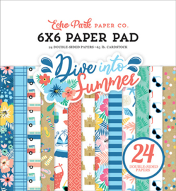 Echo Park - Dive Into Summer - 6x6 Inch Paper Pad (15,2 x 15,2 cm)