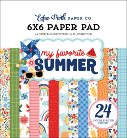 Echo Park - My Favorite Summer - 6x6 Inch Paper Pad (MYS273023)