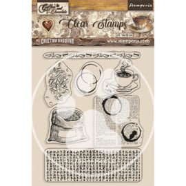 Stamperia - Coffee and Chocolate Clear Stamps Coffee Elements (WTK185)