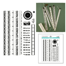 Spelbinders - Turn the Page Clear Stamp Set Keepsake Strips by Esther Glas (STP-280)