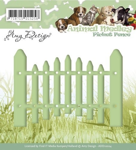 Amy Design -Die -  Animal Medley - Picket Fence
