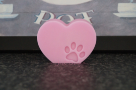 Hondenpoot op hart