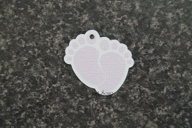 Label Babyvoetjes Roze