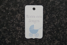 Label Hoera een Jongen Kinderwagen