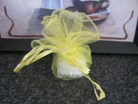 Organza buidel Geel