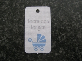 Label Hoera een Jongen Kinderwagen 2