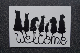 Tekstbord Welcome Honden