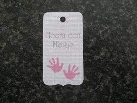 Label Hoera een Meisje Handjes