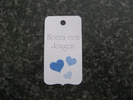 Label Hoera een Jongen Hartjes