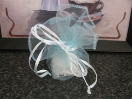 Organza buidel Licht Turquoise