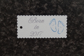 Label Voetjes Born in 20.. Jongen