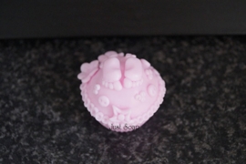 Voetjes op cupcake