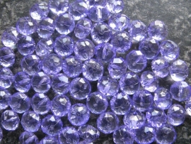 Facet rondel lila 10 bij 6 mm