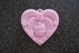 Cupcake op hart