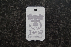 Label I love schnauzer