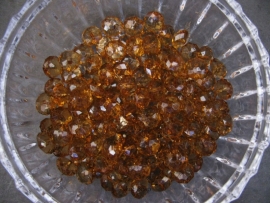 Facet rondel bruin 10 bij 6 mm