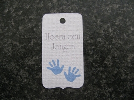 Label Hoera een Jongen Handjes