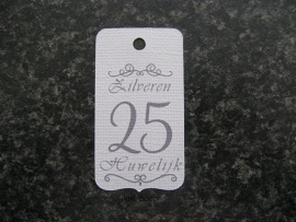Label 25 Zilveren Huwelijk