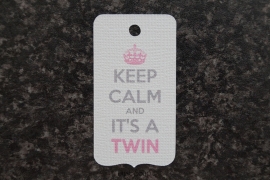 Label Keep calm and it's a twin Meisjes