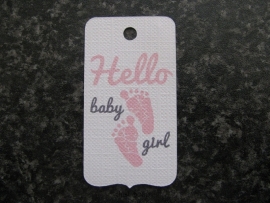 Label Hello baby girl