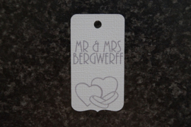 Label Mr & Mrs gepersonaliseerd