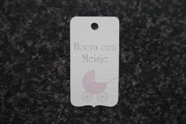 Label Hoera een Meisje Kinderwagen