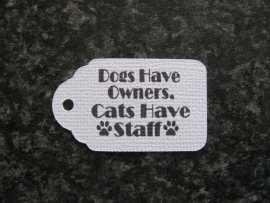 Label Dogs have owners, Cats have staff
