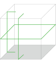 CCL210G SET 3D kruislijnlaser zelfnivellerend met opdraaibaar statief- Groen