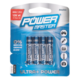 AAA super alkaline batterij LR03, 4 pk
