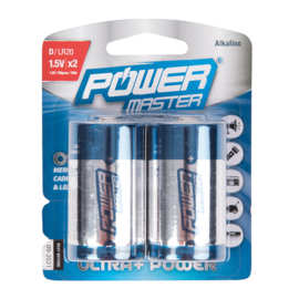 D super alkaline batterij LR20, 2 pk