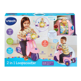 VBtech 2 in 1 Loopscooter Roze