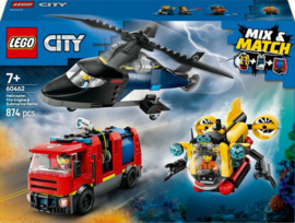 60462 Lego City Heli,Brandweer,Onderzeeer