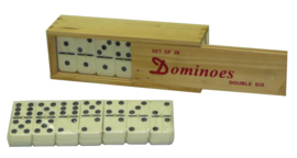 F04-Domino dubbel 6 Groot met Pin