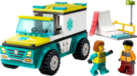 60403 Lego City Ambulance met Snowboarder