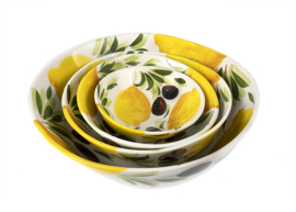 GB087 Organische schaal citroen/olijven S NIEUW