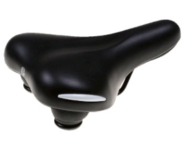 Selle Comfort zadel Ride. Zwart met witte bumpers