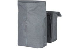 Dubbele fietstas Basil City - 28-32 liter - grey melee